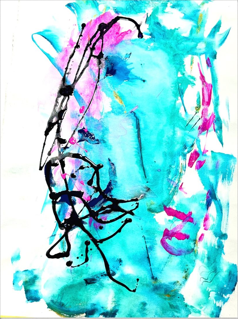 Abstrakes Acrylbild /Mix-Media Joy von Christine Marquardt