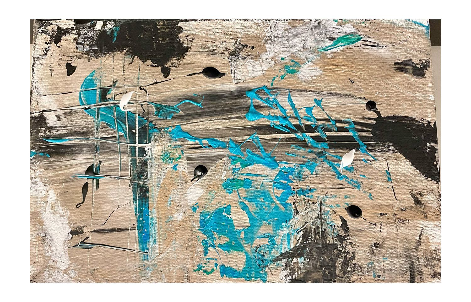 Abstrakes Acrylbild /Mix-Media
Symphonie von Christine Marquardt