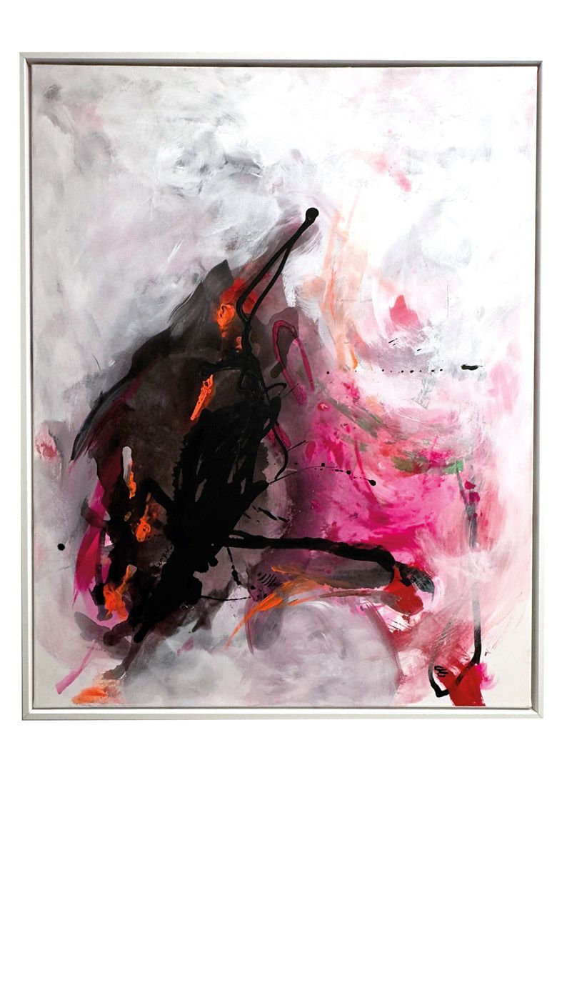 Abstrakes Acrylbild /Mix-Media La maladie l'amour von Christine Marquardt