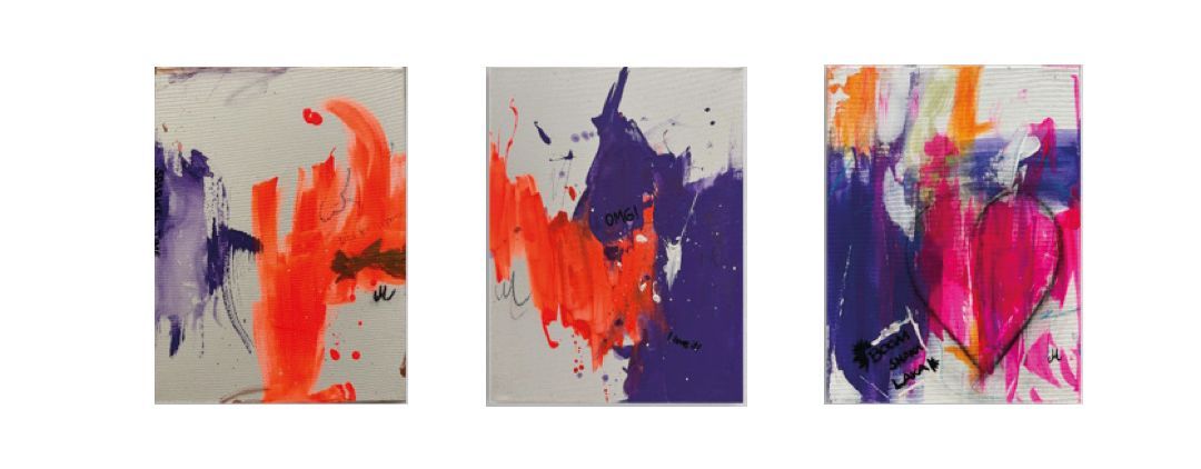 Abstrakes Acrylbild /Mix-Media Sparkel time von Christine Marquardt