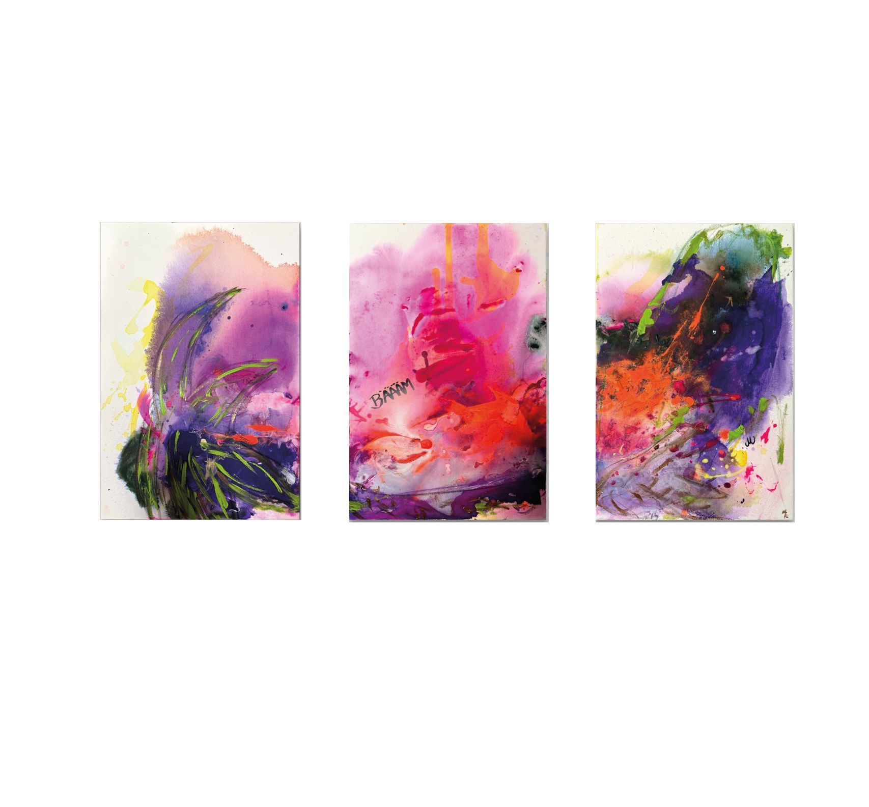 Abstrakes Acrylbild /Mix-Media Sunrise von Christine Marquardt