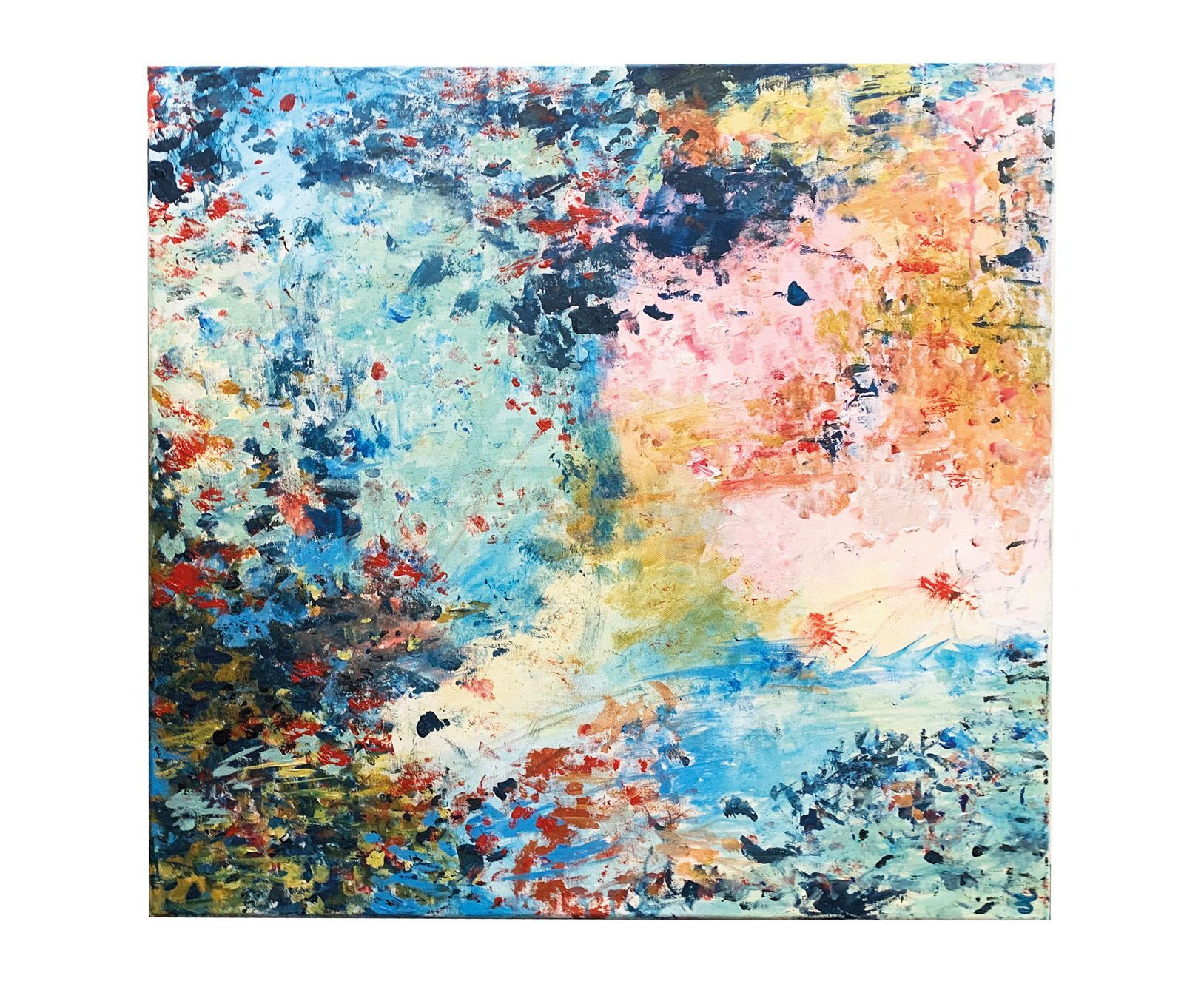 Abstrakes Acrylbild /Mix-Media waterlove von Christine Marquardt