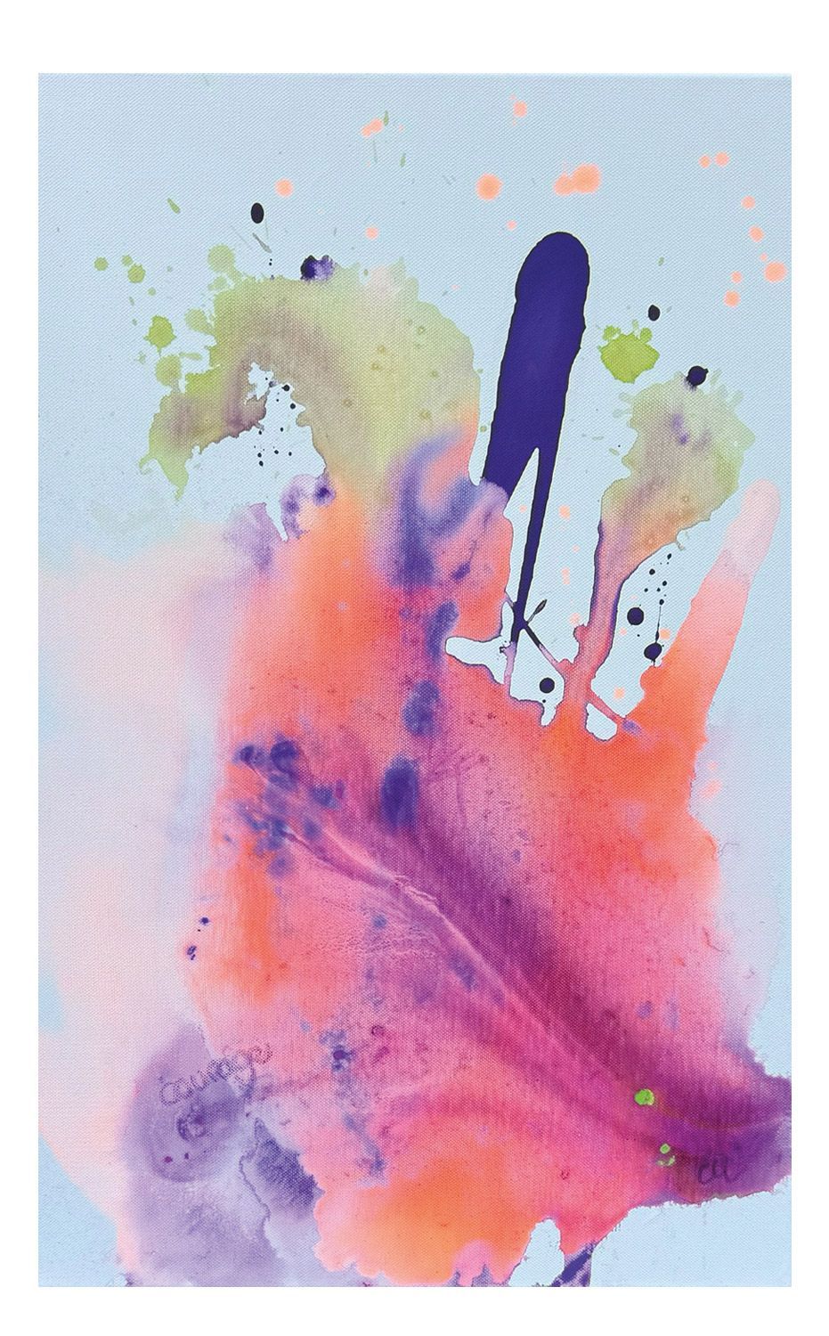 Abstrakes Acrylbild /Mix-Media Courage von Christine Marquardt