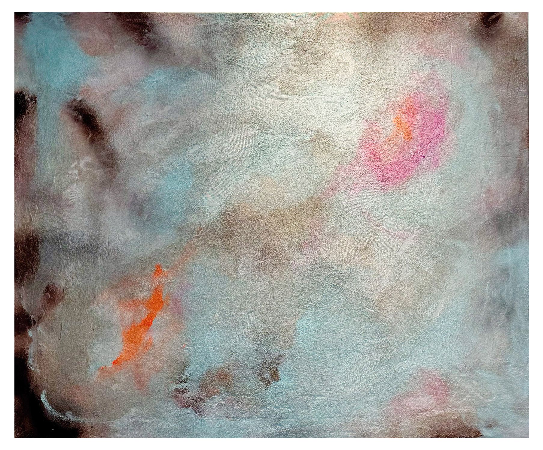 Abstrakes Acrylbild /Mix-Media  floating von Christine Marquardt