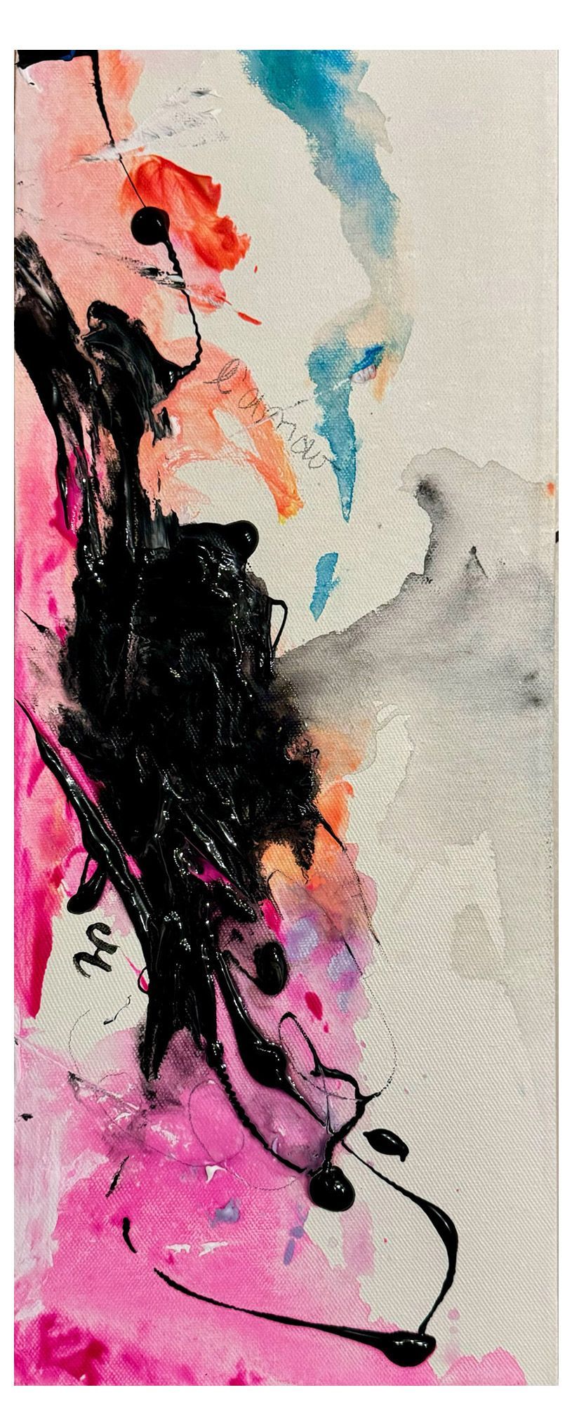 Abstrakes Acrylbild /Mix-Media L'amour von Christine Marquardt