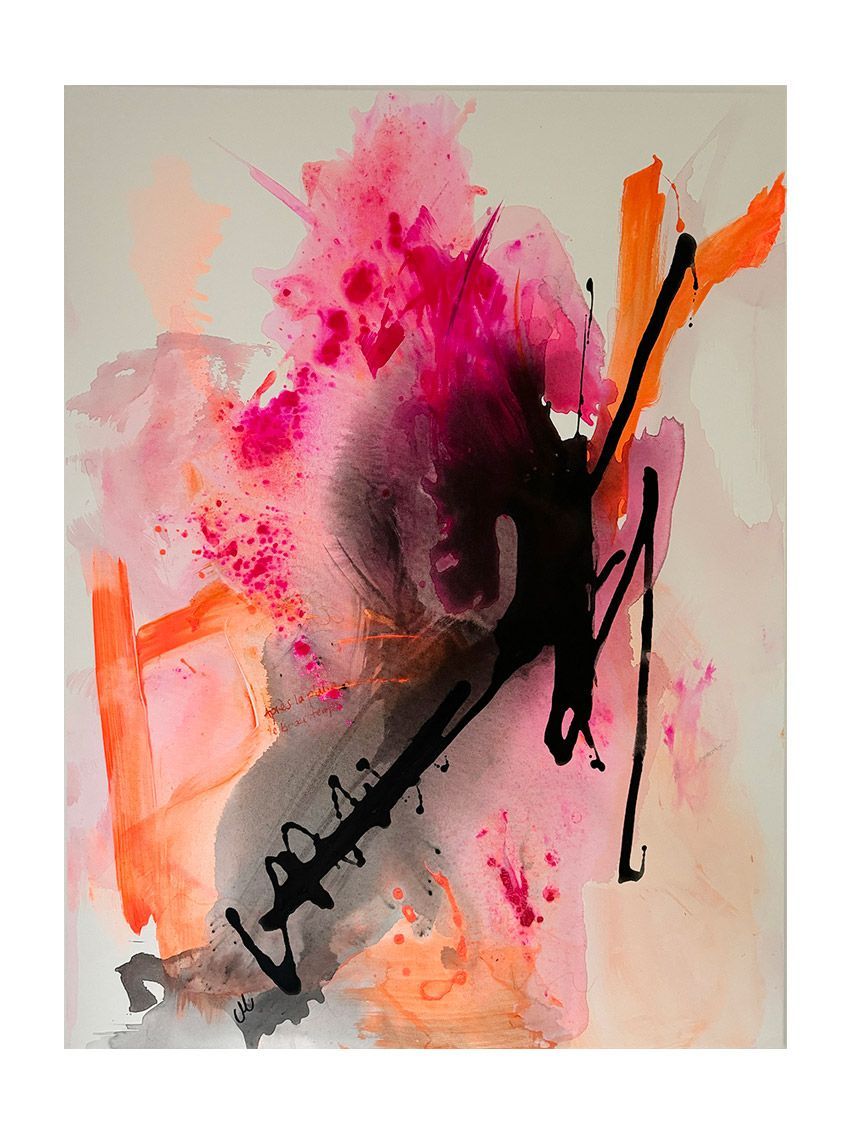 Abstrakes Acrylbild /Mix-Media Le beau temps von Christine Marquardt