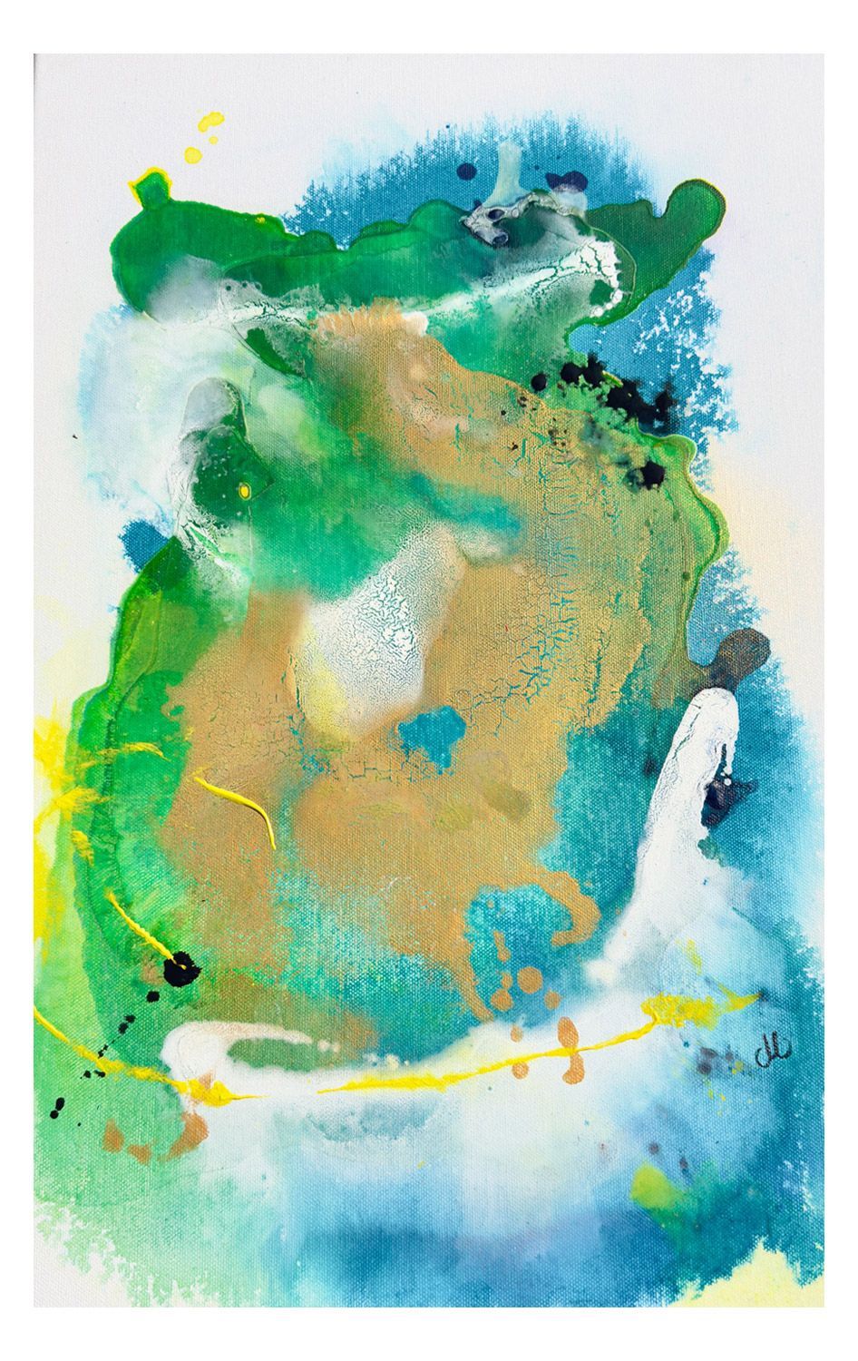 Abstrakes Acrylbild /Mix-Media looking forward von Christine Marquardt