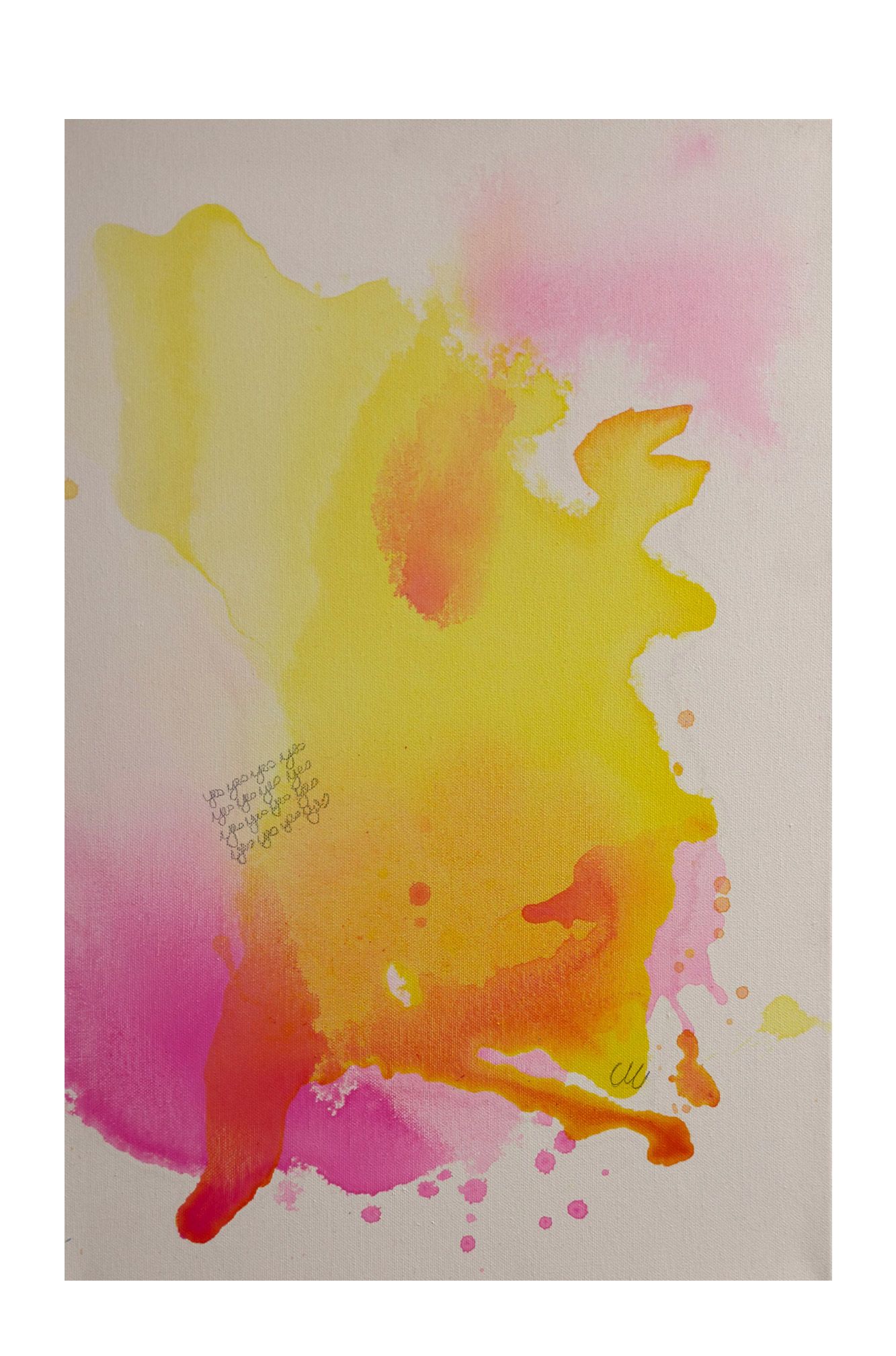 Abstrakes Acrylbild Oh yes von Christine Marquardt