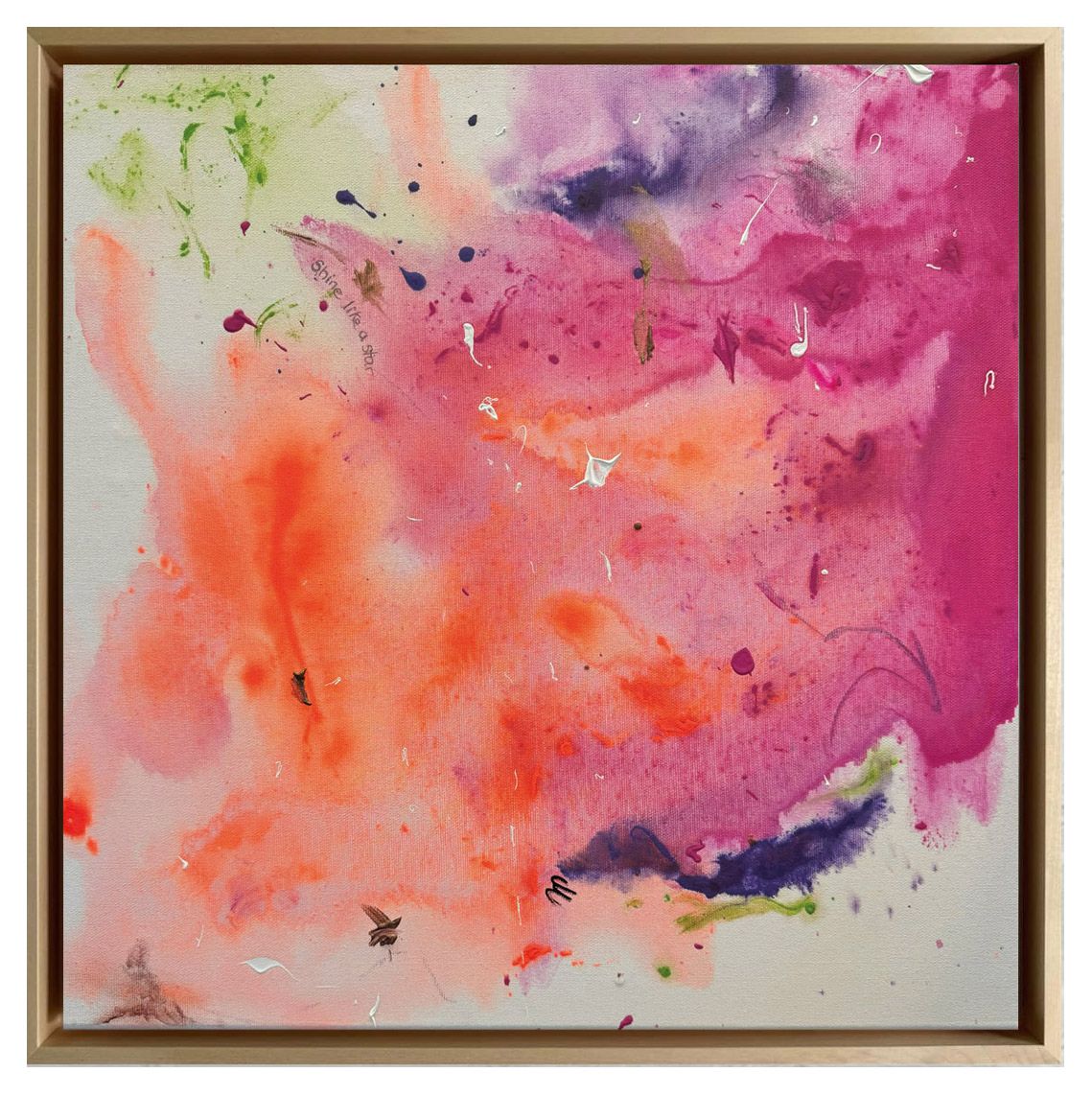 Abstrakes Acrylbild /Mix-Media Stars over the ocean von Christine Marquardt