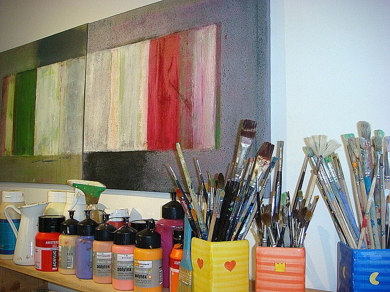 Malkurse im Atelier, Acryl auf Leinwand Acrylmalkurse im Atelier für Anfänger und Fortgeschrittene, Malkurse am Abend, Malkurse am Wochenende, Malkurse in Holzkirchen bei München