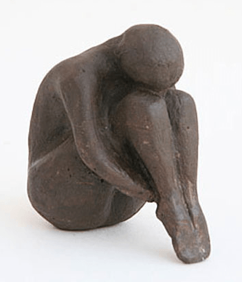 Betonfigur, Zementfigur, kleine weibliche Figur,
