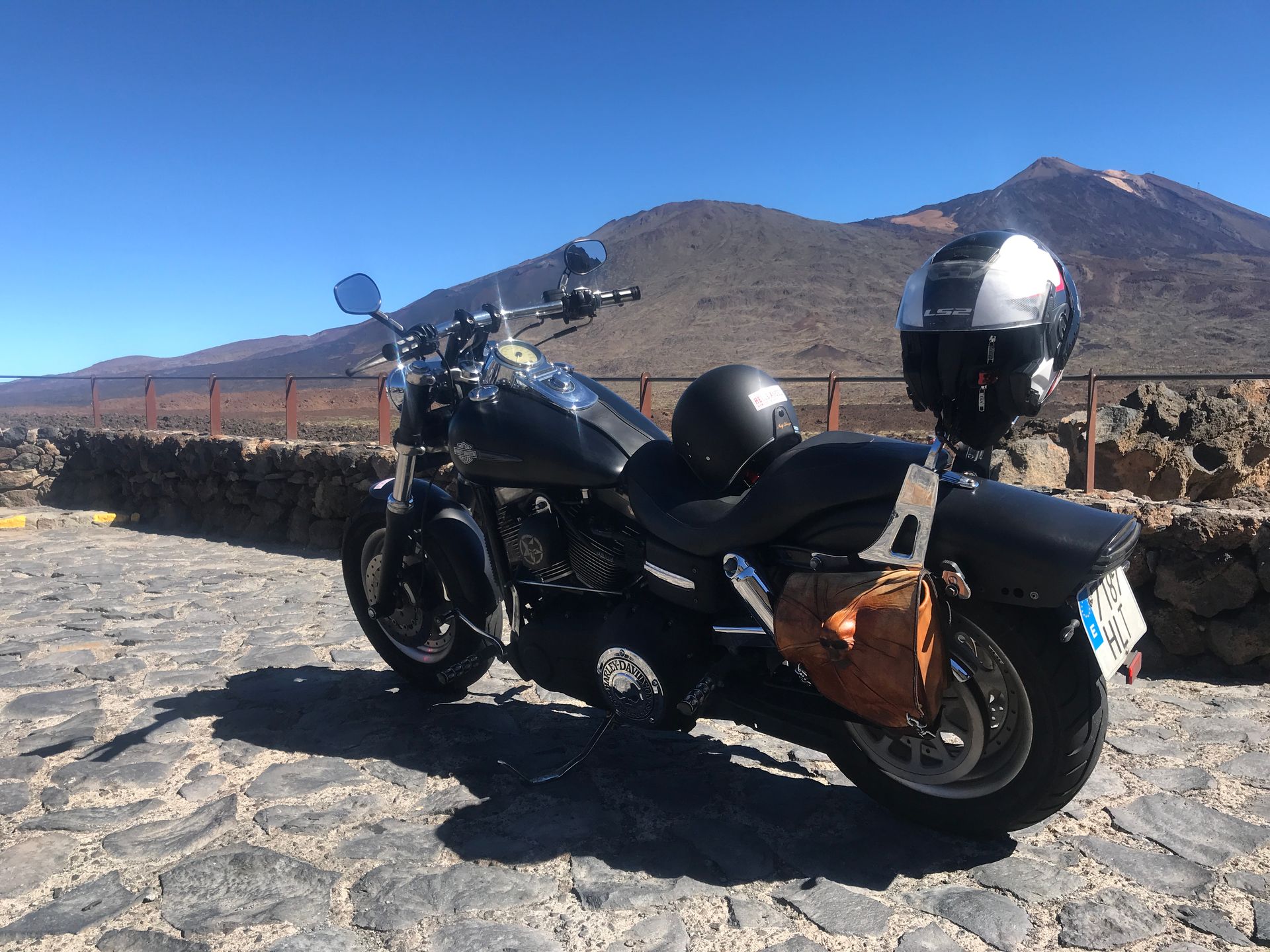 unsere Harley Fat Bob auf Teneriffa Tour