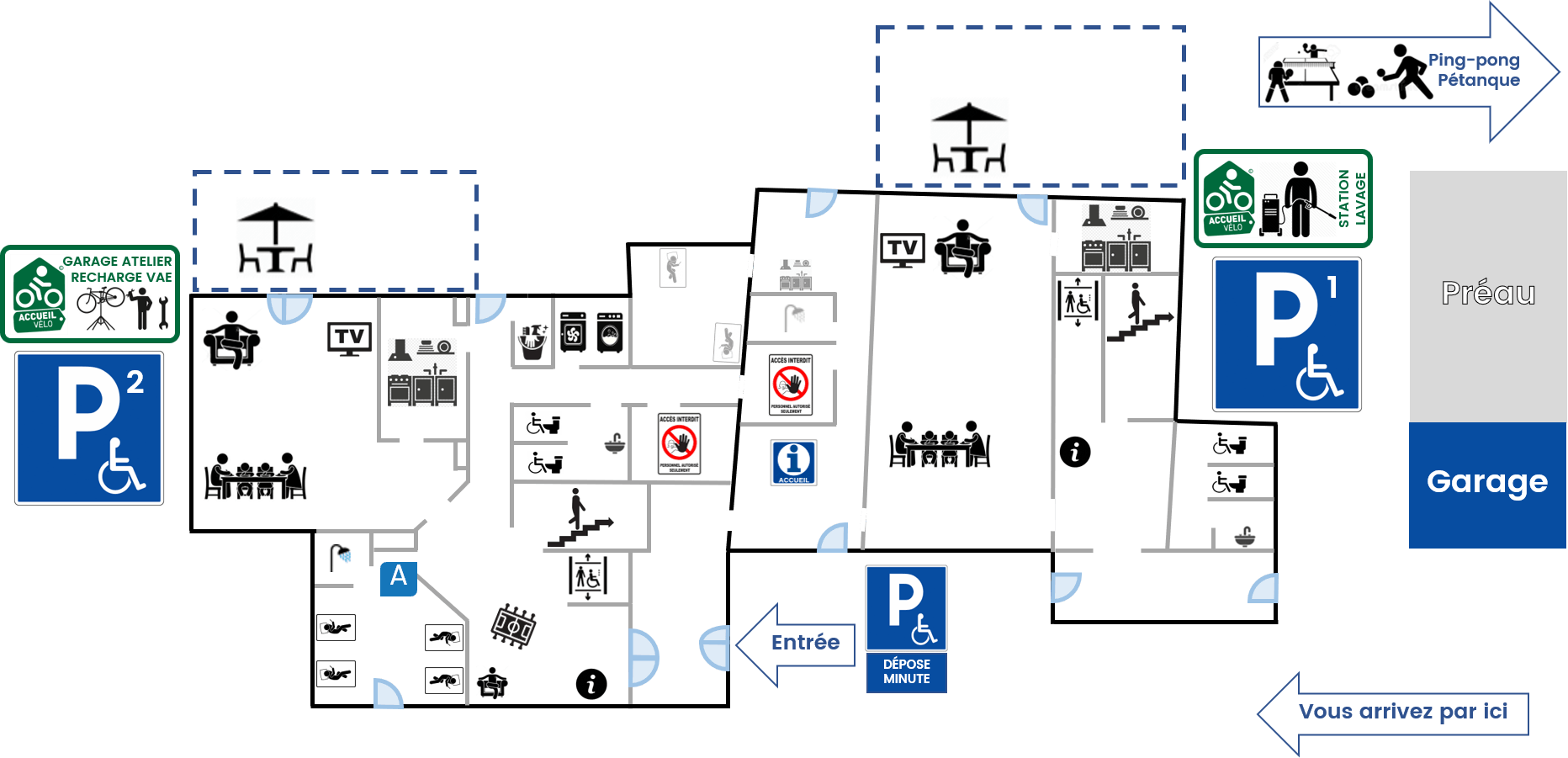 Plan rez de chaussée Ferme Léonie Rez de chaussée