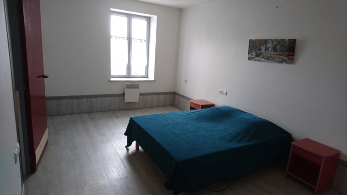 En version lit double Chambre Gîte K - lit double