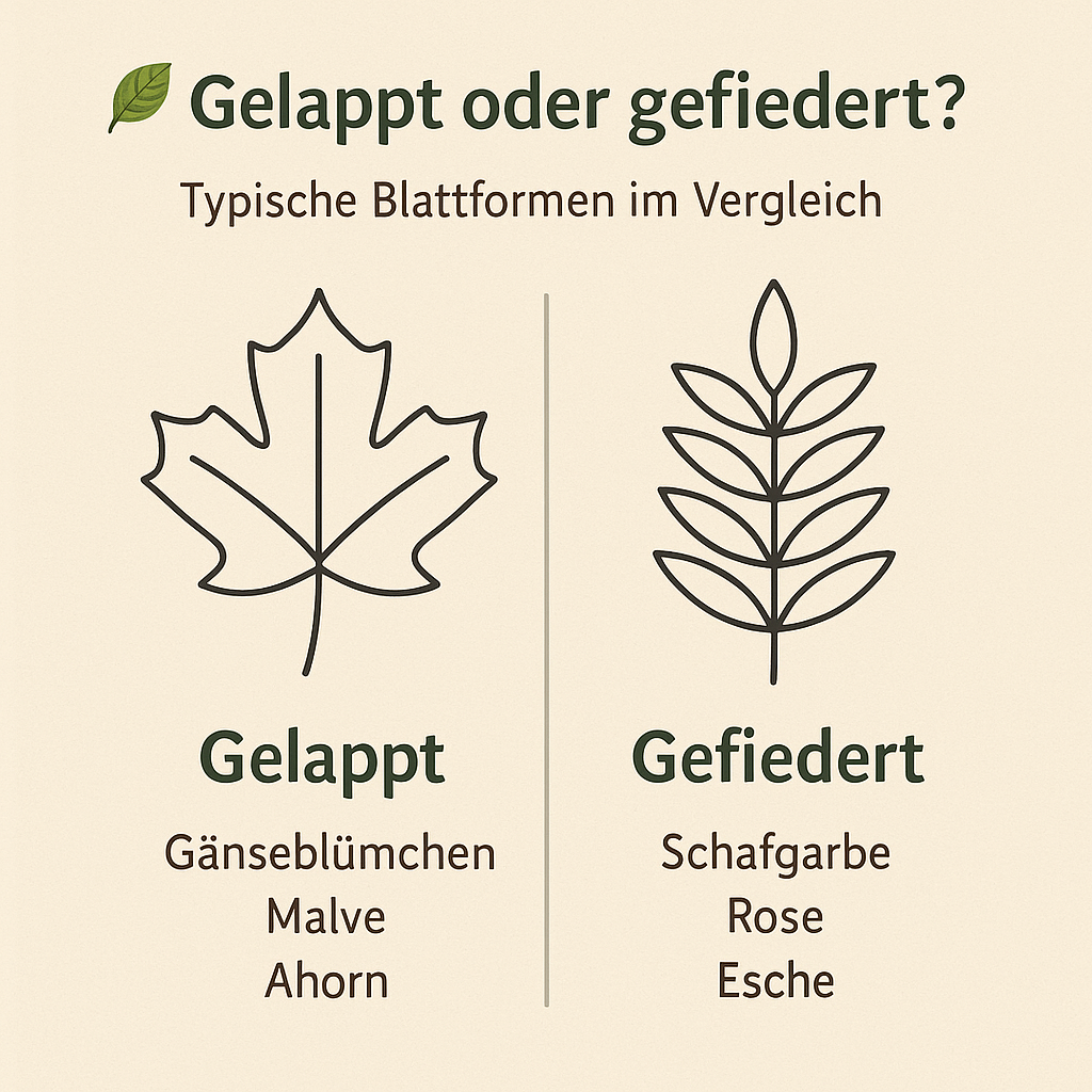 Vergleich gelappt vs. gefiedert