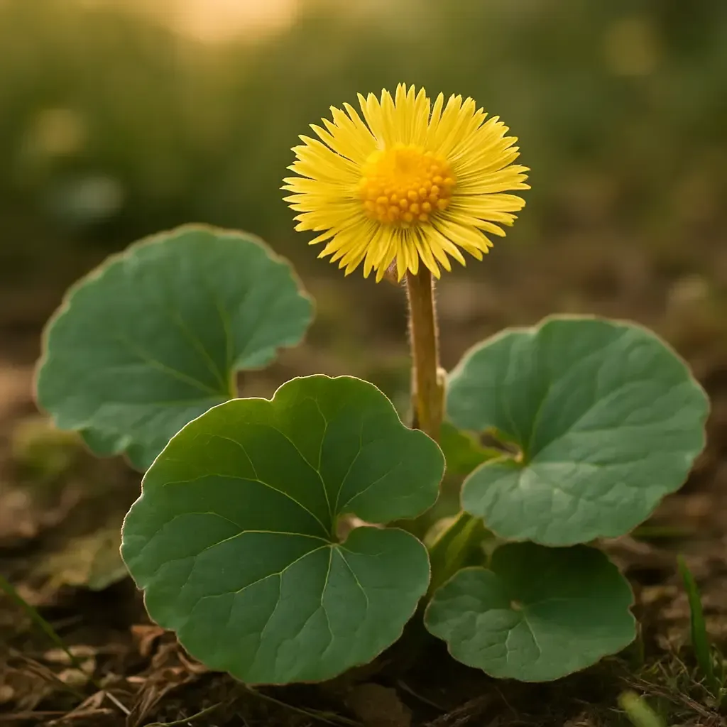Huflattich (Tussilago farfara) Blattform rundlich