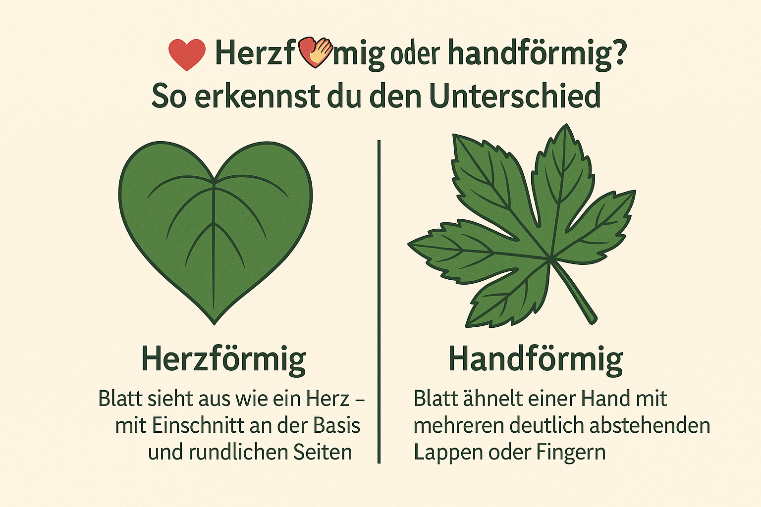 Vergleich Herzförmig vs. Handförmig