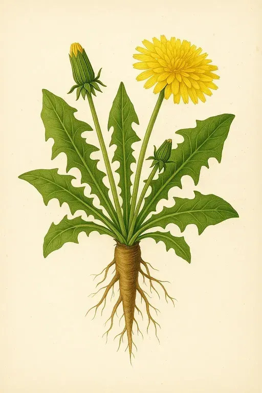 Löwenzahn (Taraxacum) Blattrand gekerbt