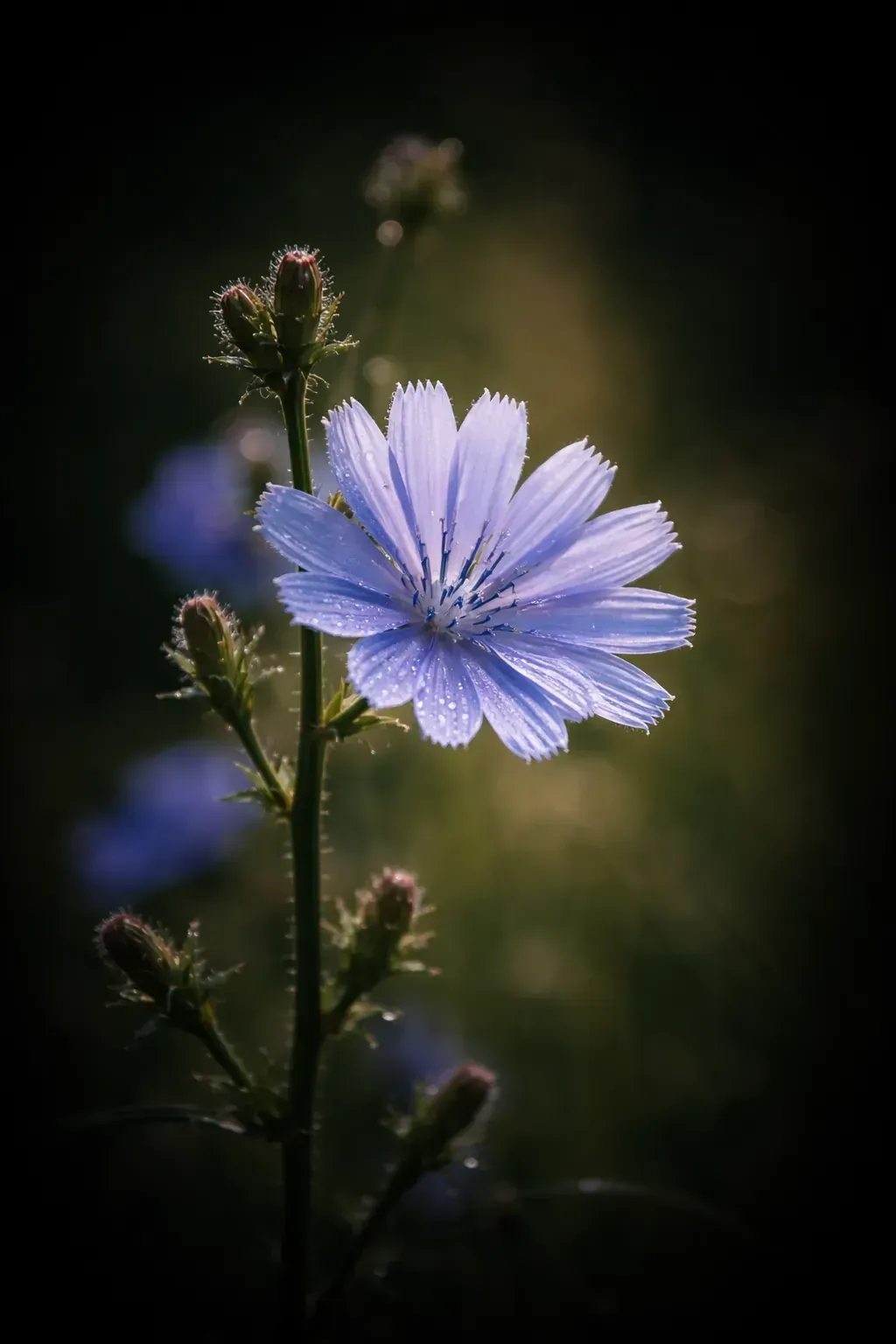 Wegwarte Bluete blau