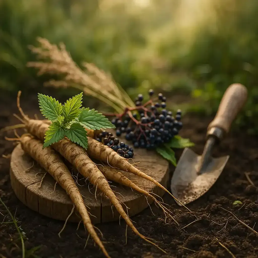 Wildkräuter Rotklee, stilisiert
