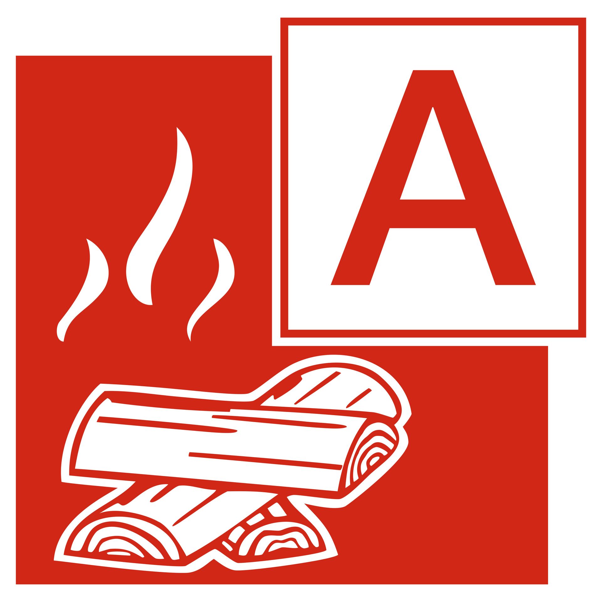 Brandklasse A Brandklasse A – Brände fester Stoffe wie Holz, Papier und Textilien