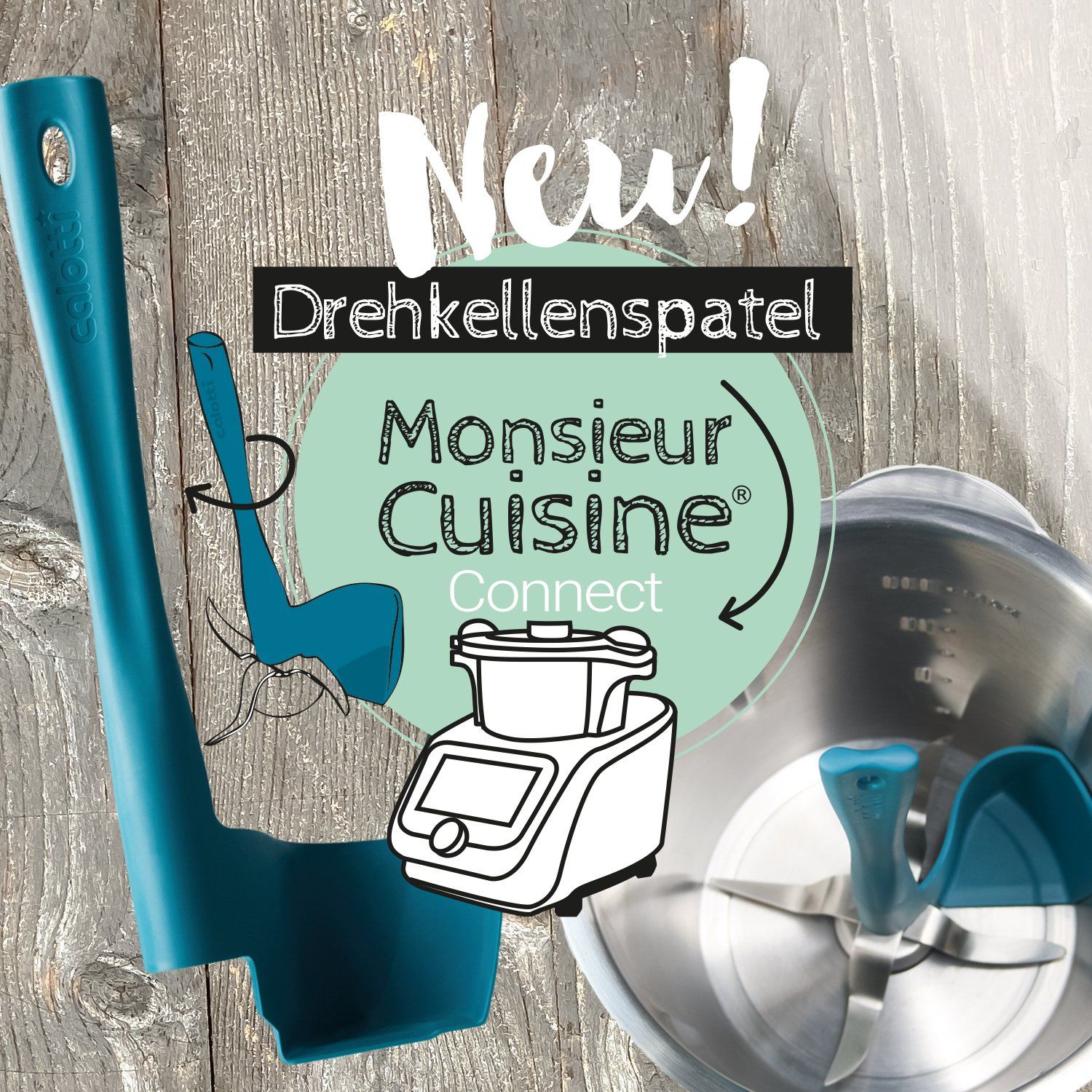 Calotti Drehkellenspatel entnehmen schöpfen portionieren Mixtopf