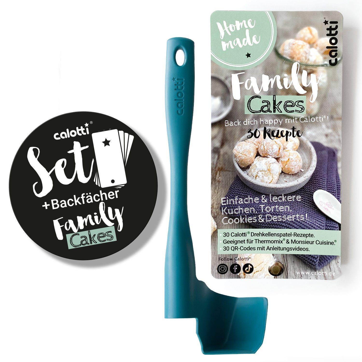 calotti drehkellenspatel backfaecher set family cakes set 30 Rezepte backen bakingfuer deinen Thermomix® fuer deinen Monsieur Cuisine®