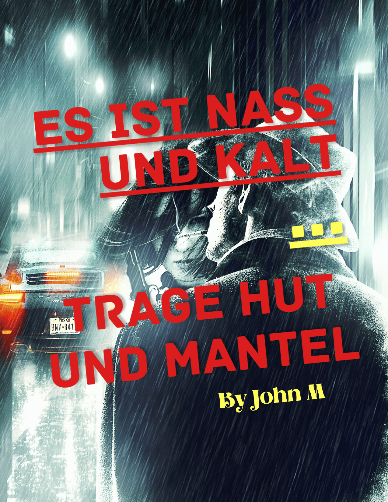 Tango mit dem Teufel-In Refugium (Band 2) Ein Mann mit Hut trifft in kalter und nasser Nacht die Frau mit der Pistole im strahlenden Licht der Scheinwerfer.