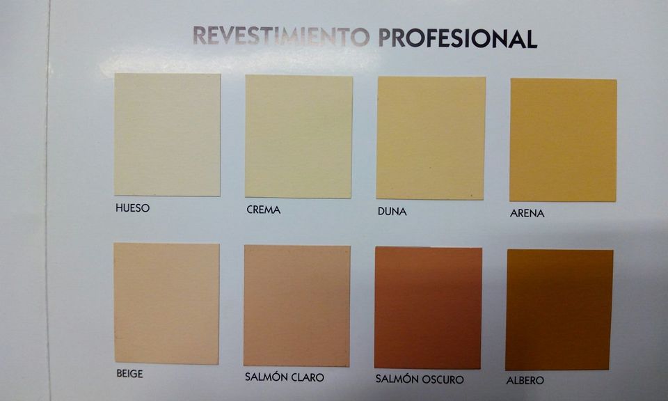 Carta de colores Revestimiento profesional Bupisa Carta de colores Revestimiento profesional Bupisa