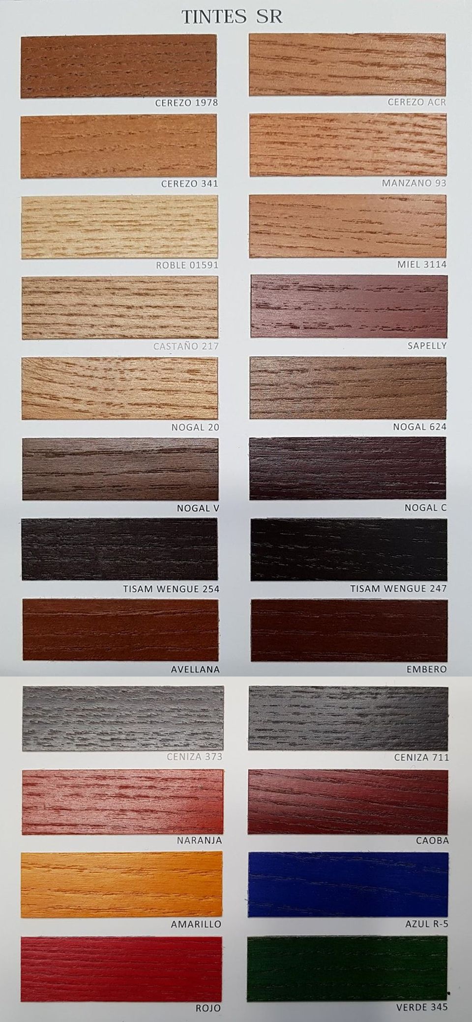 carta de colores tinte al disolvente carta de colores tinte al disolvente