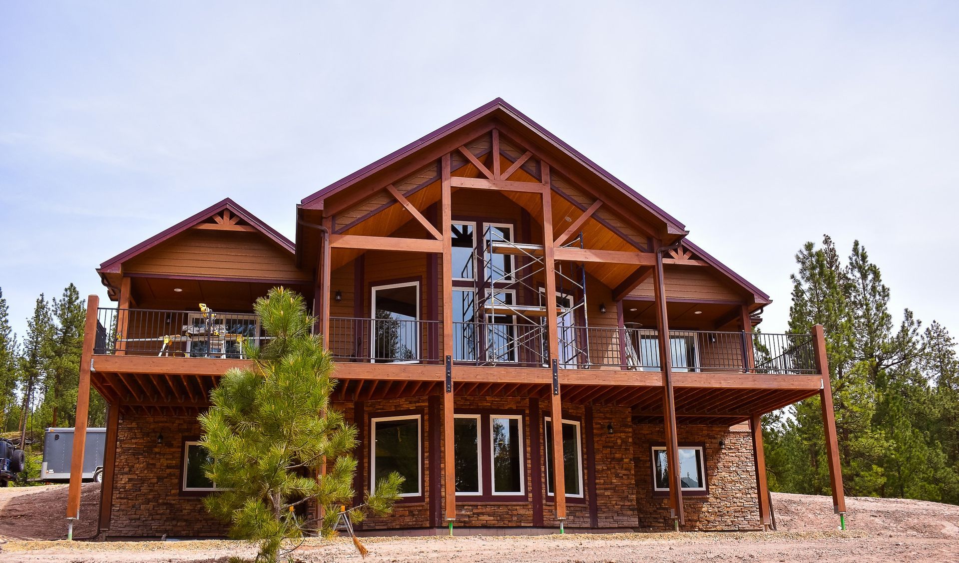 LP Smart Side, Masonry, Timber Frame, Montana, Meridian Construction Company
