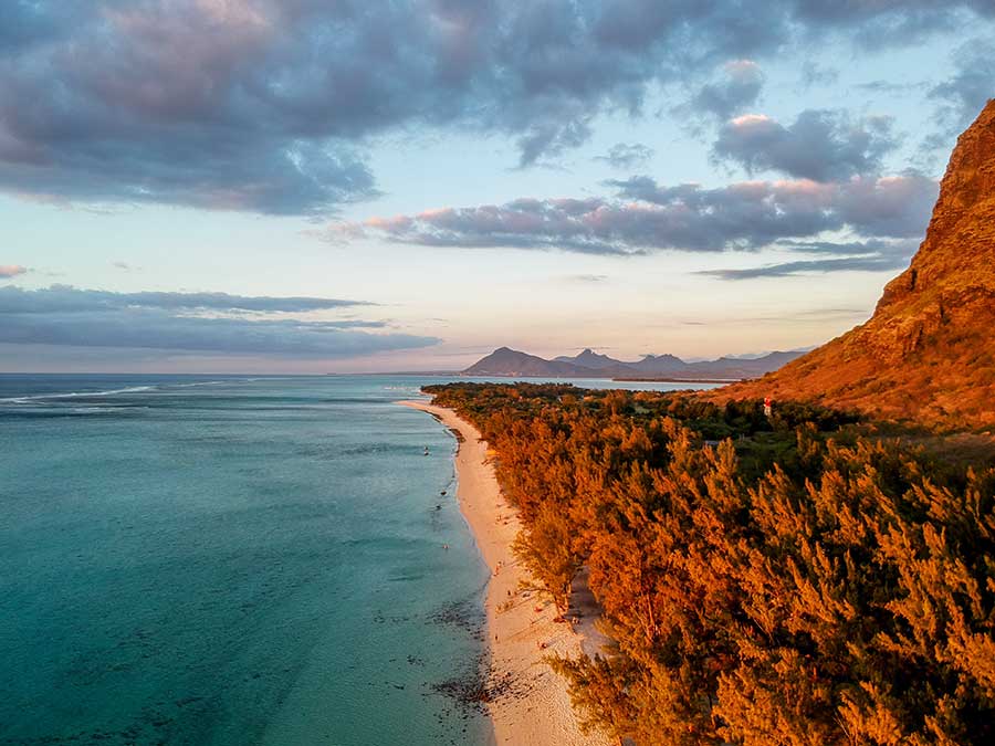 Le Morne Public Beach, Le Morne Brabant, Mauritius Beach at Le Morne, Mauritius