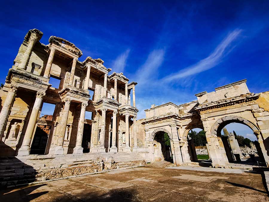 Ephesus, Turkey Library of Celsus and ancient ruins at Ephesus, Turkey