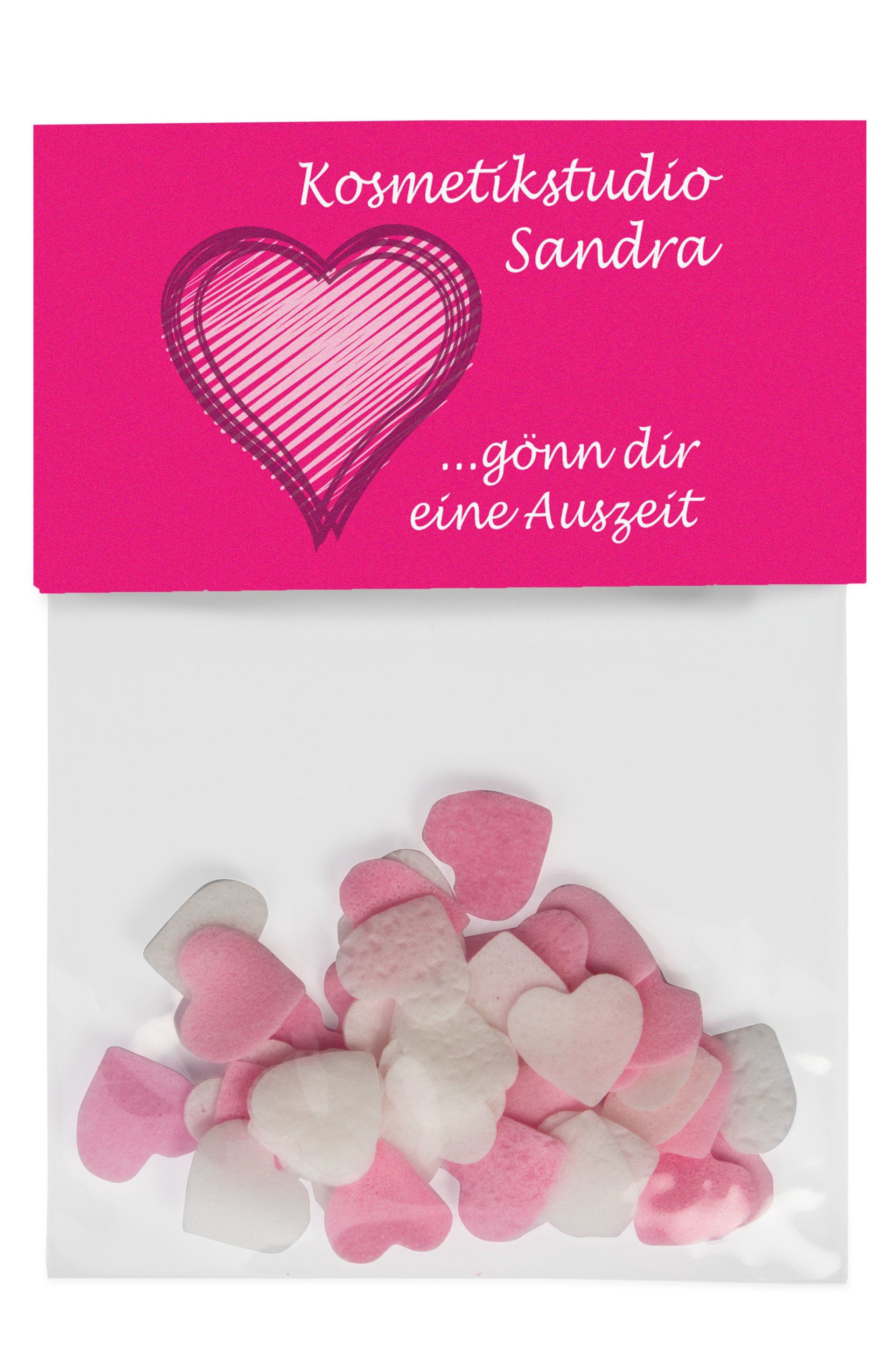 Sels de bain en forme de coeur