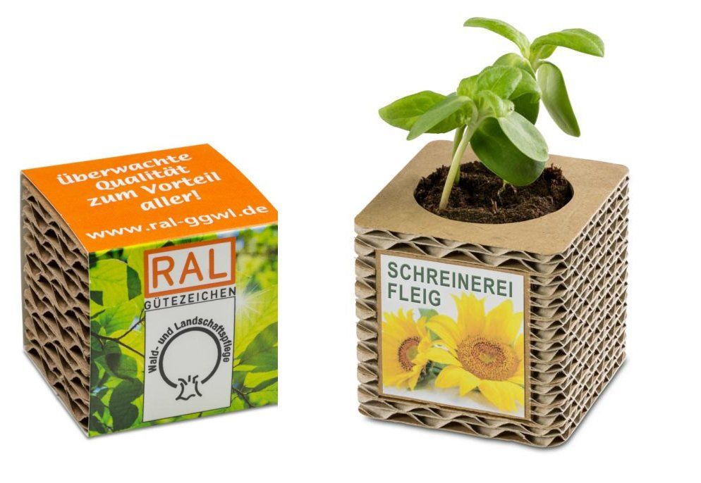 Pot carton ondulé mini - 4 x 4 x 4 cm