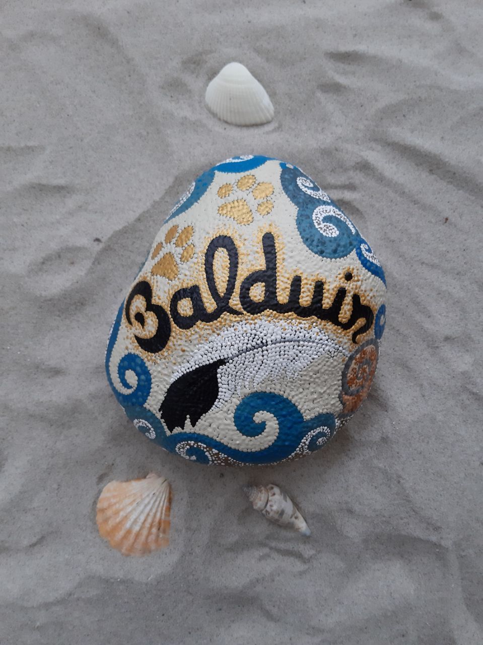 in Meer- und Strandfarben
