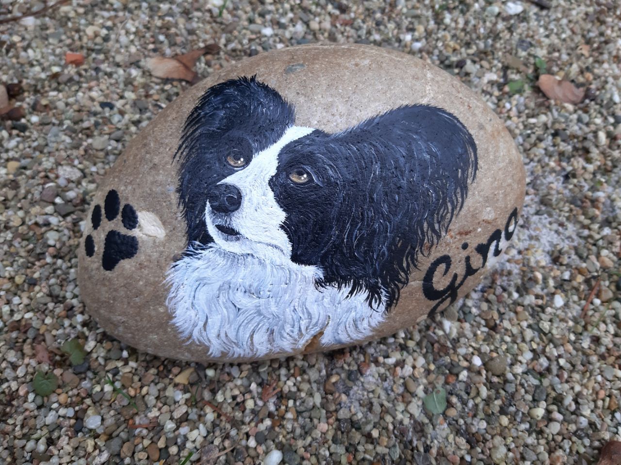 schwarz-weiß dotpainting