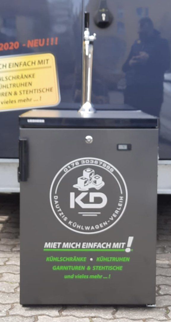 Leihen unter Telefon 0176 - 303 679 88 Bierkühler leihen - Bei KD - Dautzis Kühlwagenverleih Erlangen