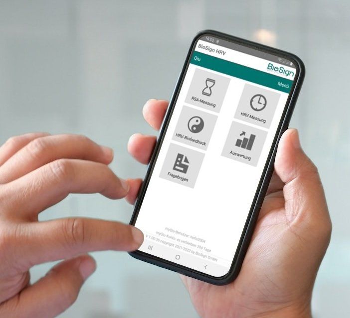 Bild der BioSign HRV App