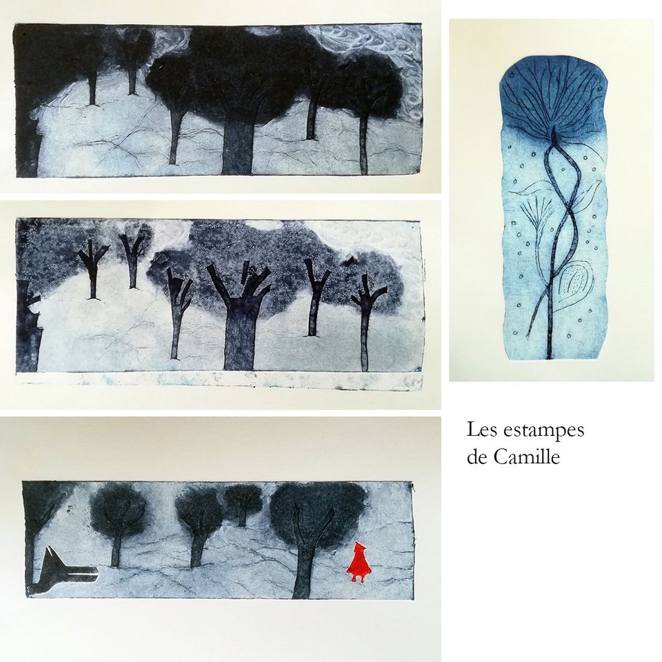 estampes de gravure taille douce sur tétrapack