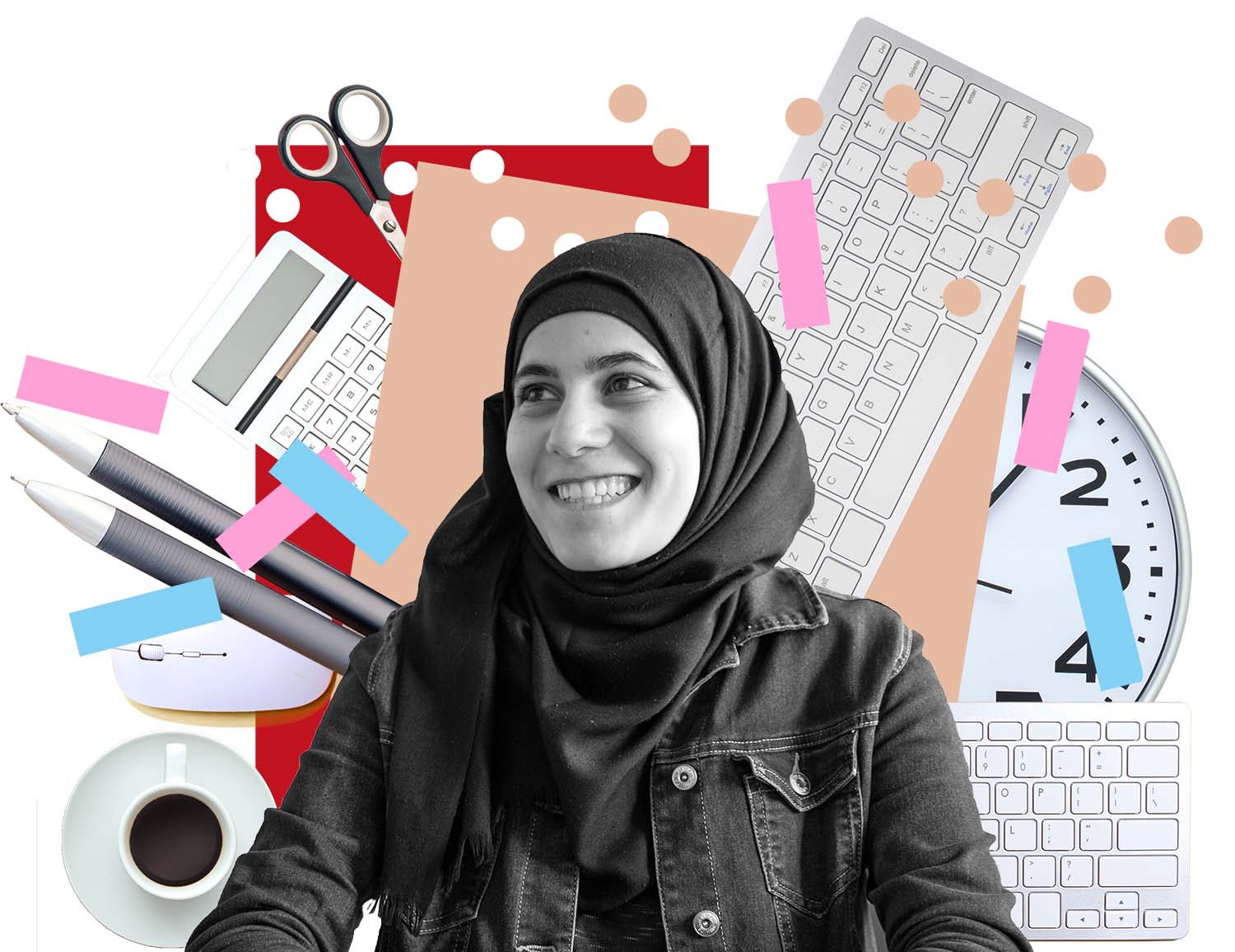 Collage einer Schülerin zur Büromanagerin des OSZ Bürowirtschaft 1 aus dem Unterricht