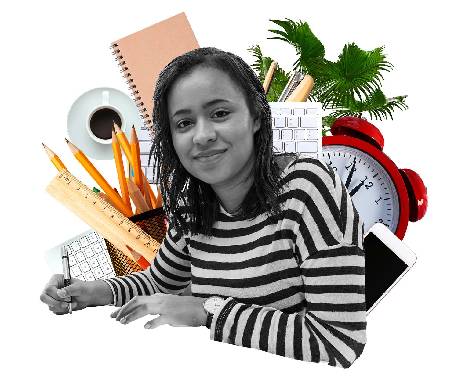 Collage einer Schülerin zur Büromanagerin des OSZ Bürowirtschaft 1 aus dem Unterricht