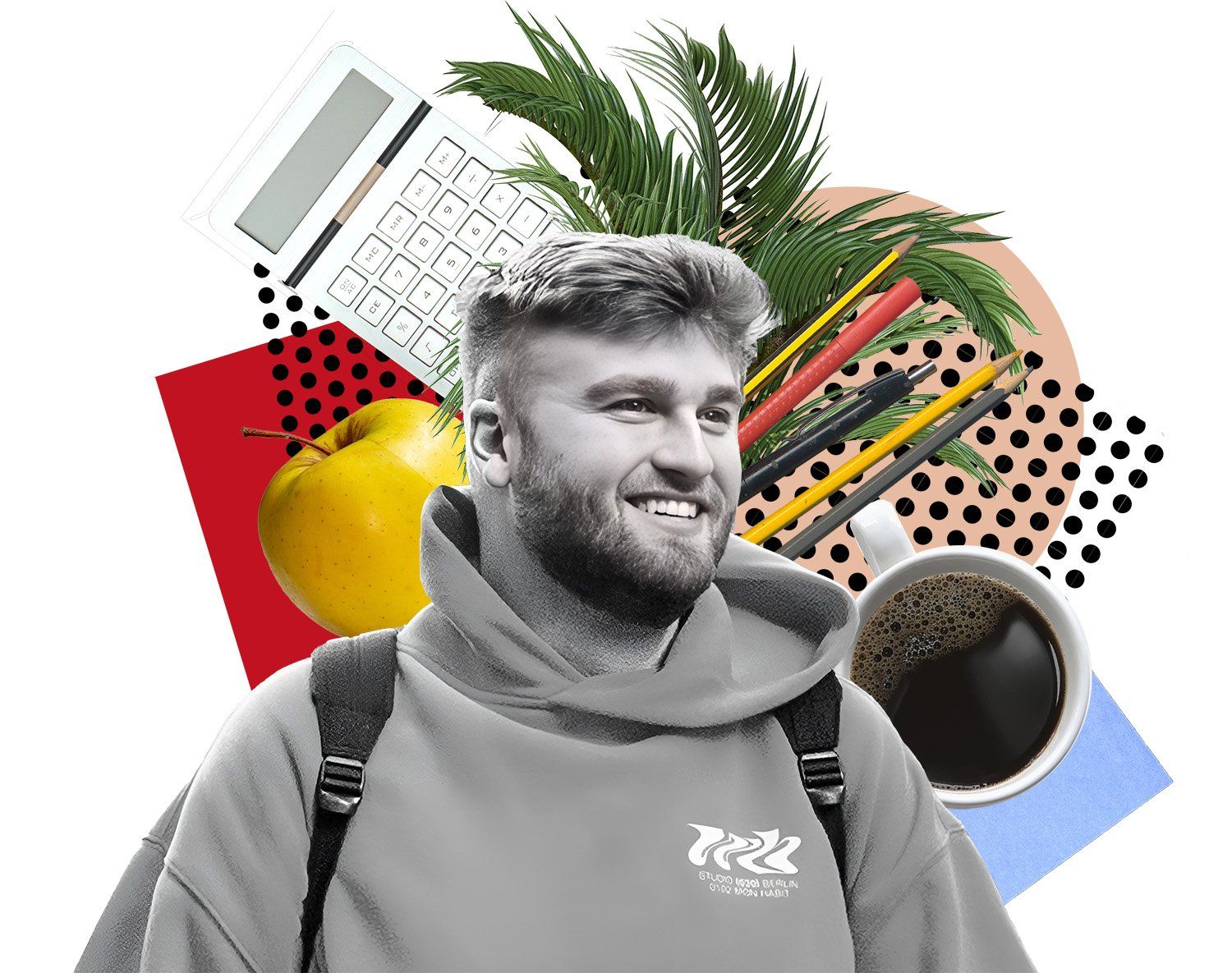 Collage eines Schülers zum Büromanager des OSZ Bürowirtschaft 1 aus dem Unterricht