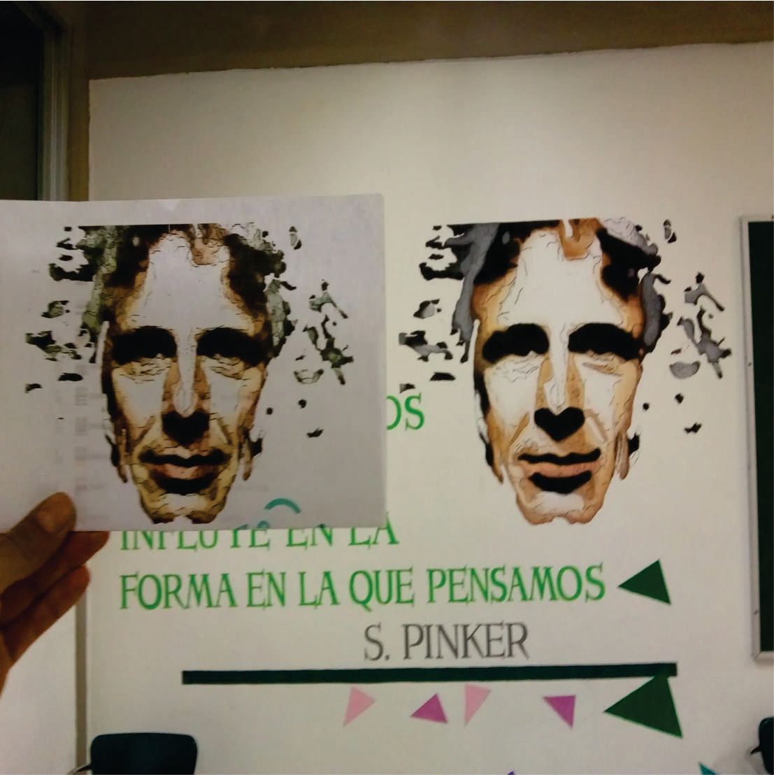 Rotulacion artistica de rostro en salon de clases