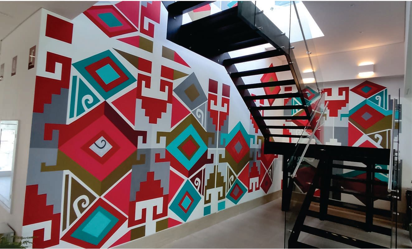 Rotulacion de mural pintado a mano