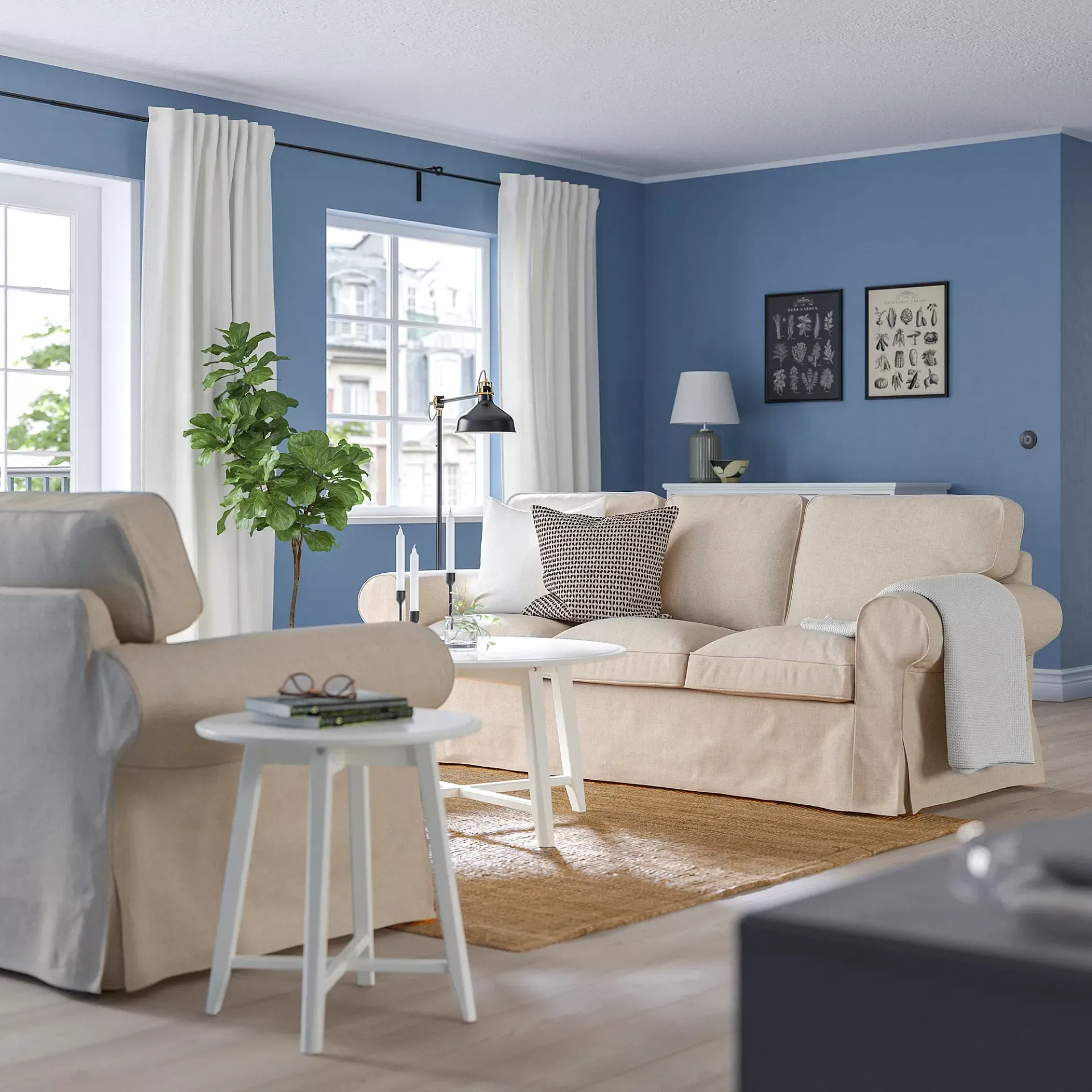 BESTA Mueble TV Puertas Vidrio BESTA Mueble TV Puertas Vidrio