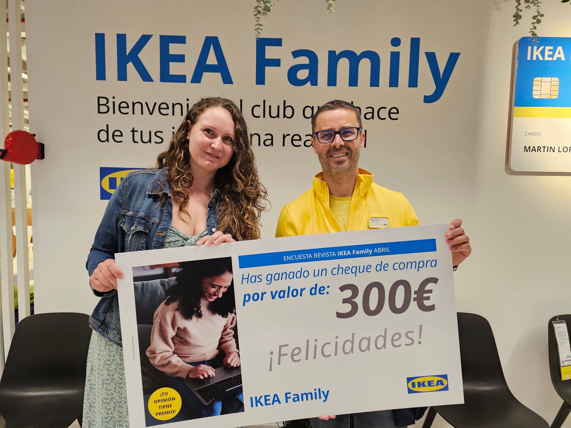 foto de la ganadora del sorteo