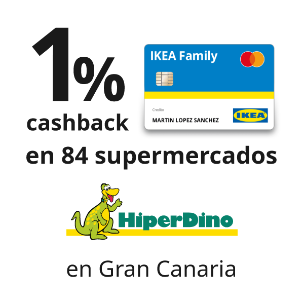 1% de cashback en hiperdino gran ganaria