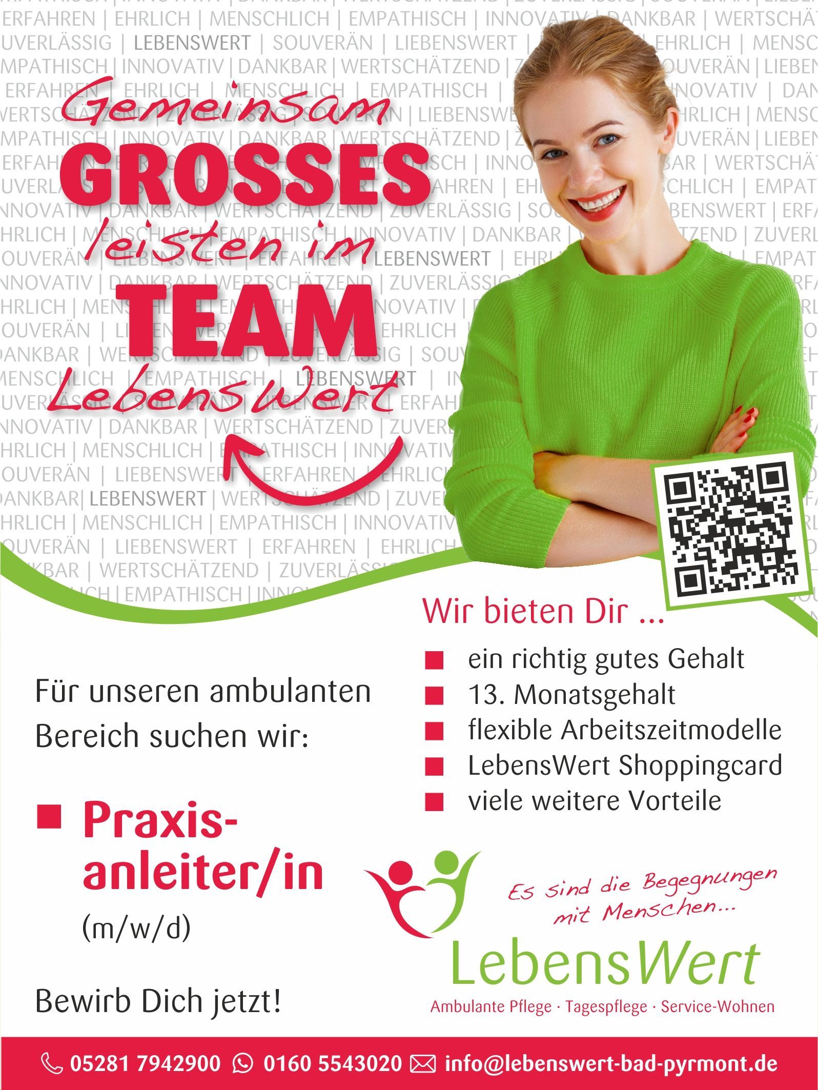 Ambulante Pflege; Bad Pyrmont; Stellenanzeige; Job; Hameln; Lügde; Praxisanleiter; Praxisanleiterin