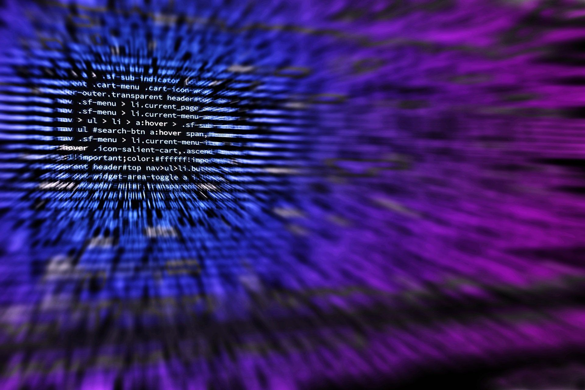 Verschwimmender Programmiercode